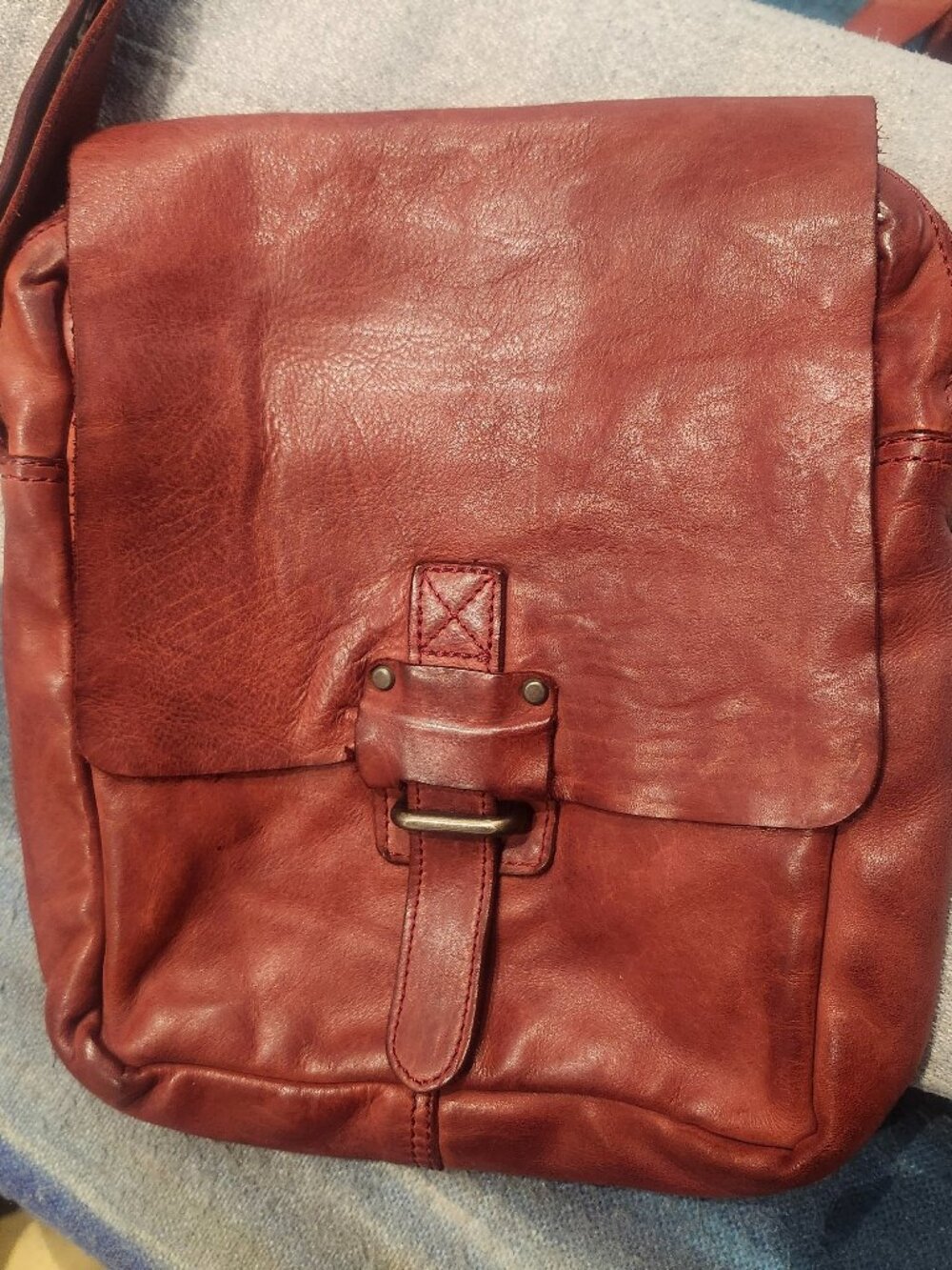 Harbour 2Nd Red leather crossbody bag